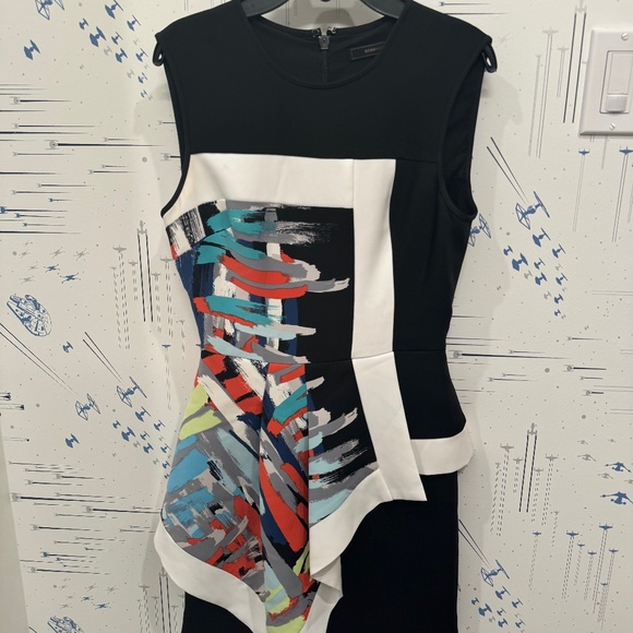 BCBG MaxAzria Asymmetrical Color Pop Dress (Size 0) - Picture 2 of 7